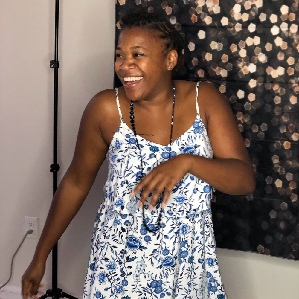 Blue and White H&M dress